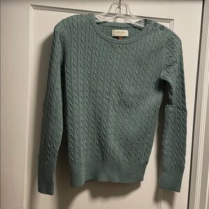 Sonoma Cable Crewneck Sweater — Sage